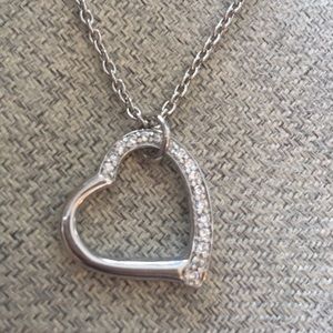 Silver Tone Heart Necklace